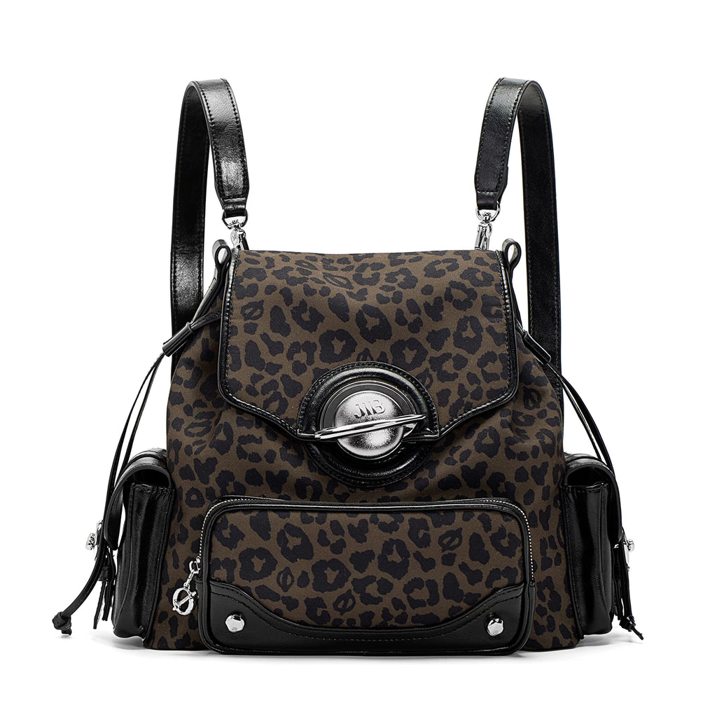 JELLY TOYBOY Chocolate Brown Canvas Zip-Top Backpack