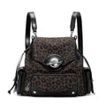 JELLY TOYBOY Chocolate Brown Faux Leather Zip-Top Backpack