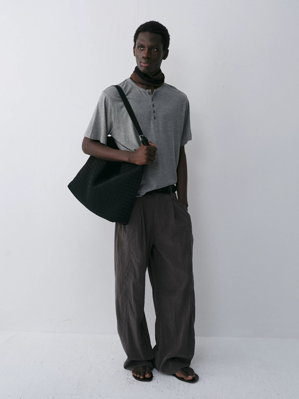 LIMPIDOCULUS Tencel Linen Blend Breathable Drop-Shoulder Tee
