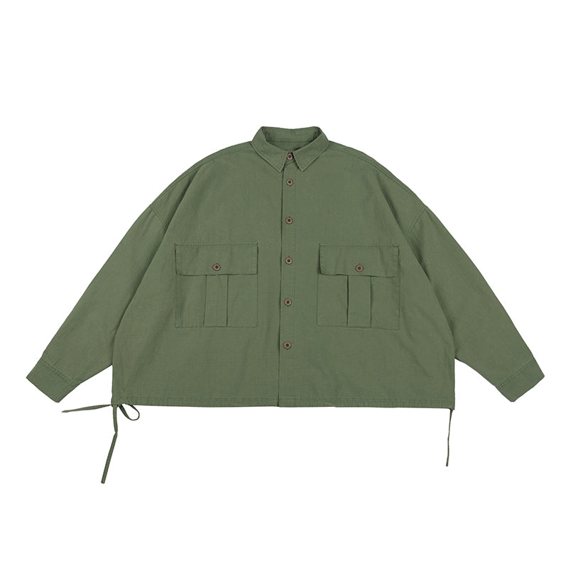 NOEARS Retro Loose Short Tooling Lapel Jacket
