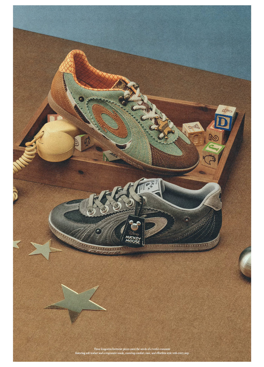 OLD ORDER Denim Blue Retro Training Sneaker
