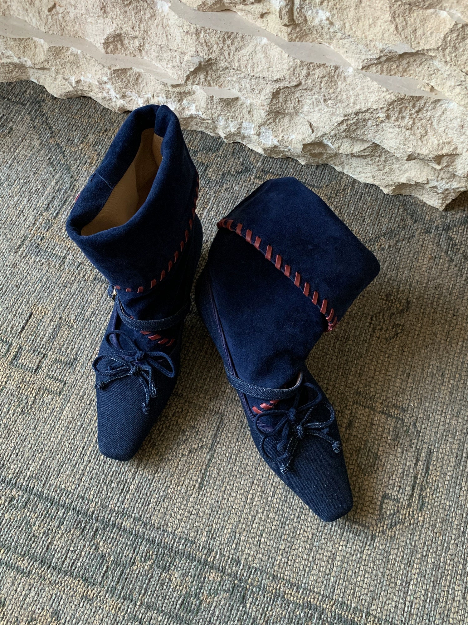 MILOOEY Leather Square-Toe Western Boot