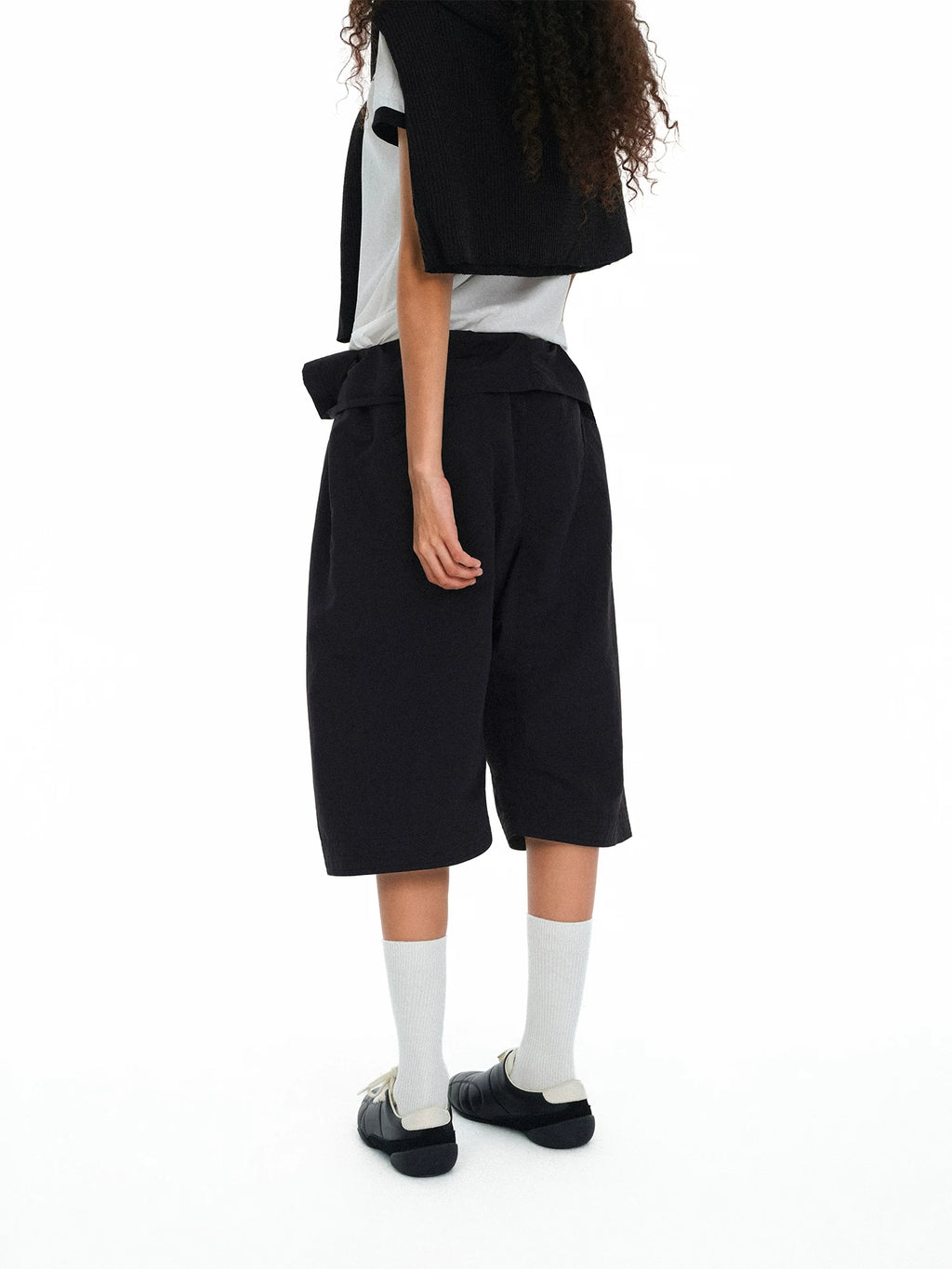 CIRCLECAGE Nylon Drawstring Relaxed Multi-Way Shorts