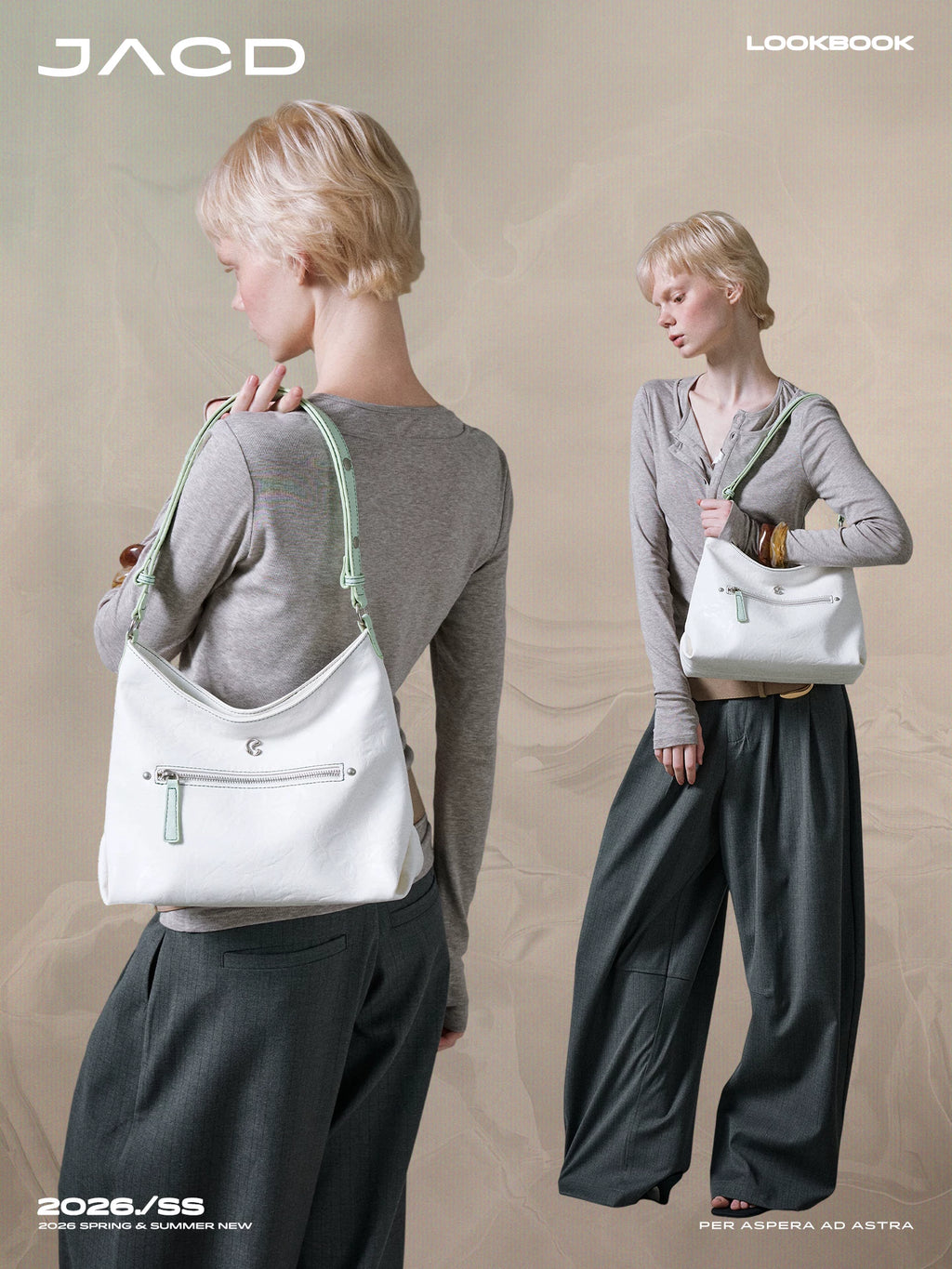JACD Vintage Embroidery Faux Leather Zip-Top Tote