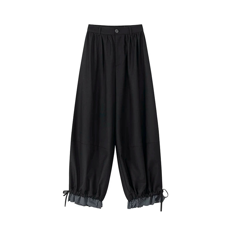 KANO High-Waist Wide-Leg Lantern Pants