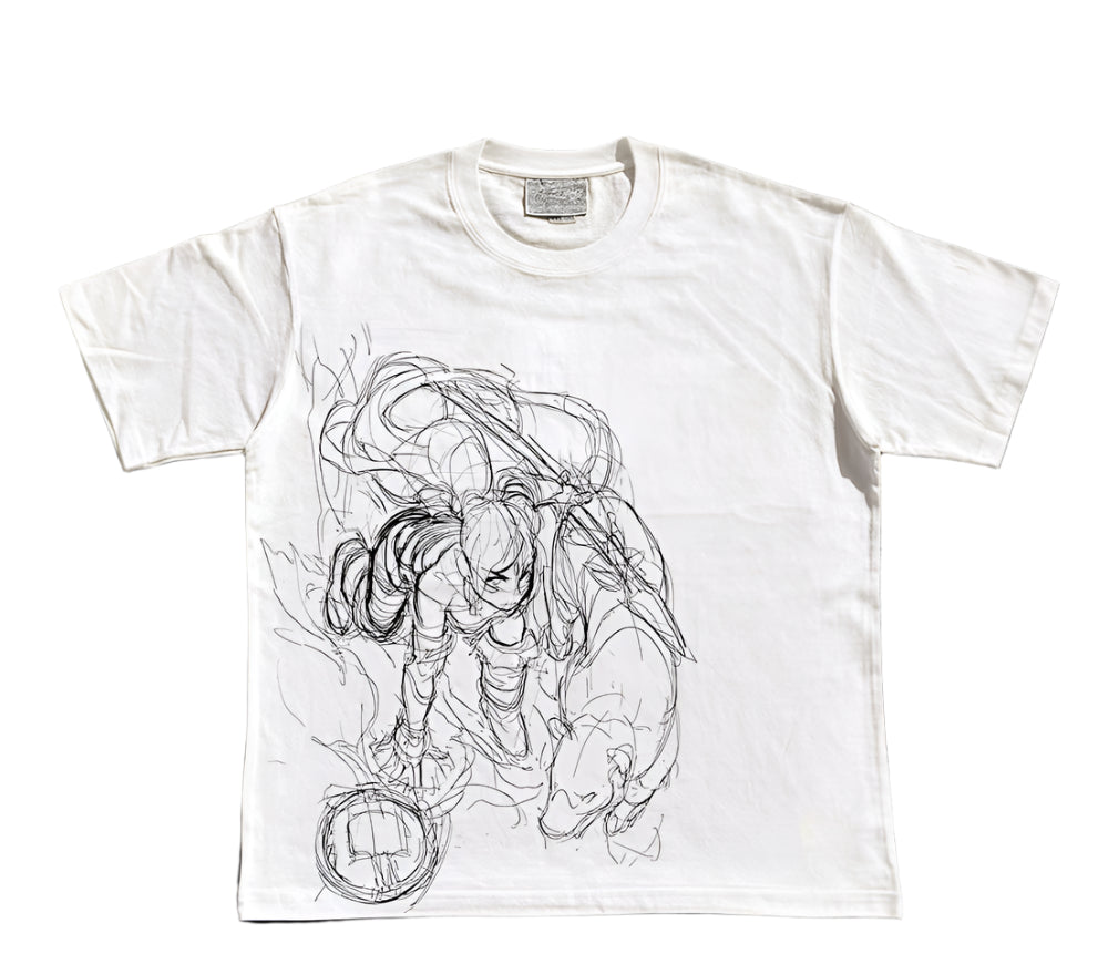 WYB STUDIO | 230G UPF 30+ Breathable Anime Graphic Drop-Shoulder T-Shirt