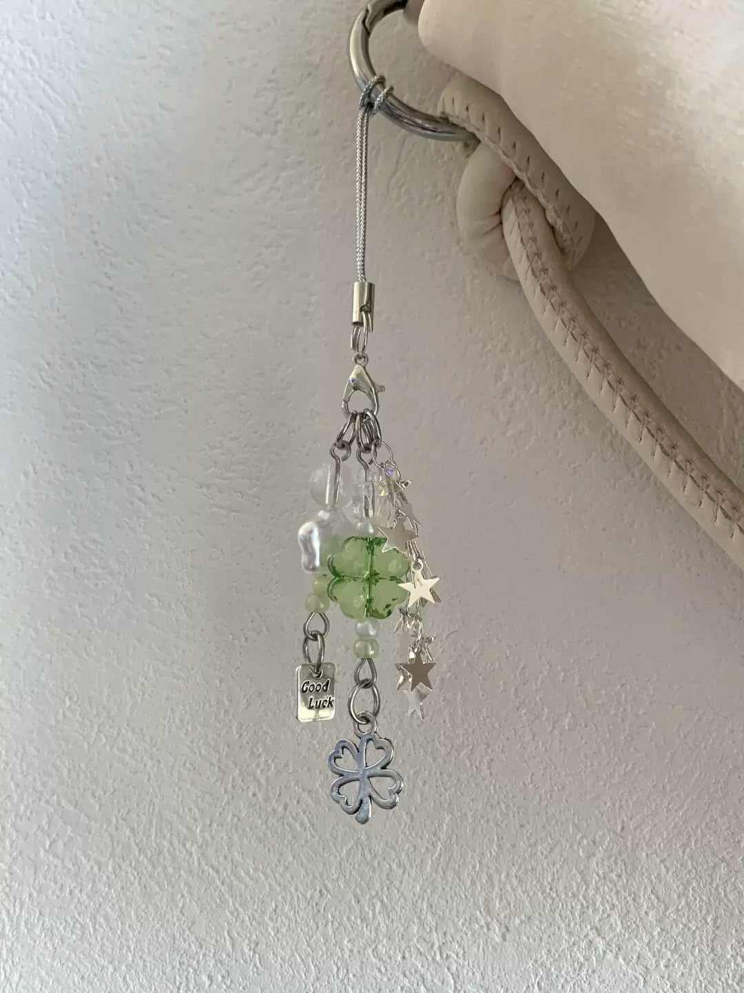 XTZ Lucky Star Handmade Beaded Lanyard Keychain Charm