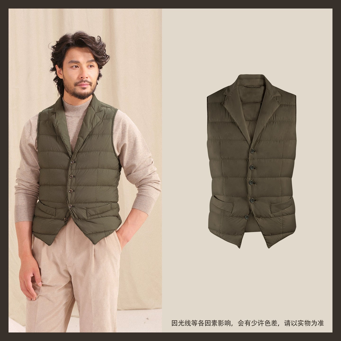 CULTUM Windproof Three-dimensional Tailoring Suit Collar Vest