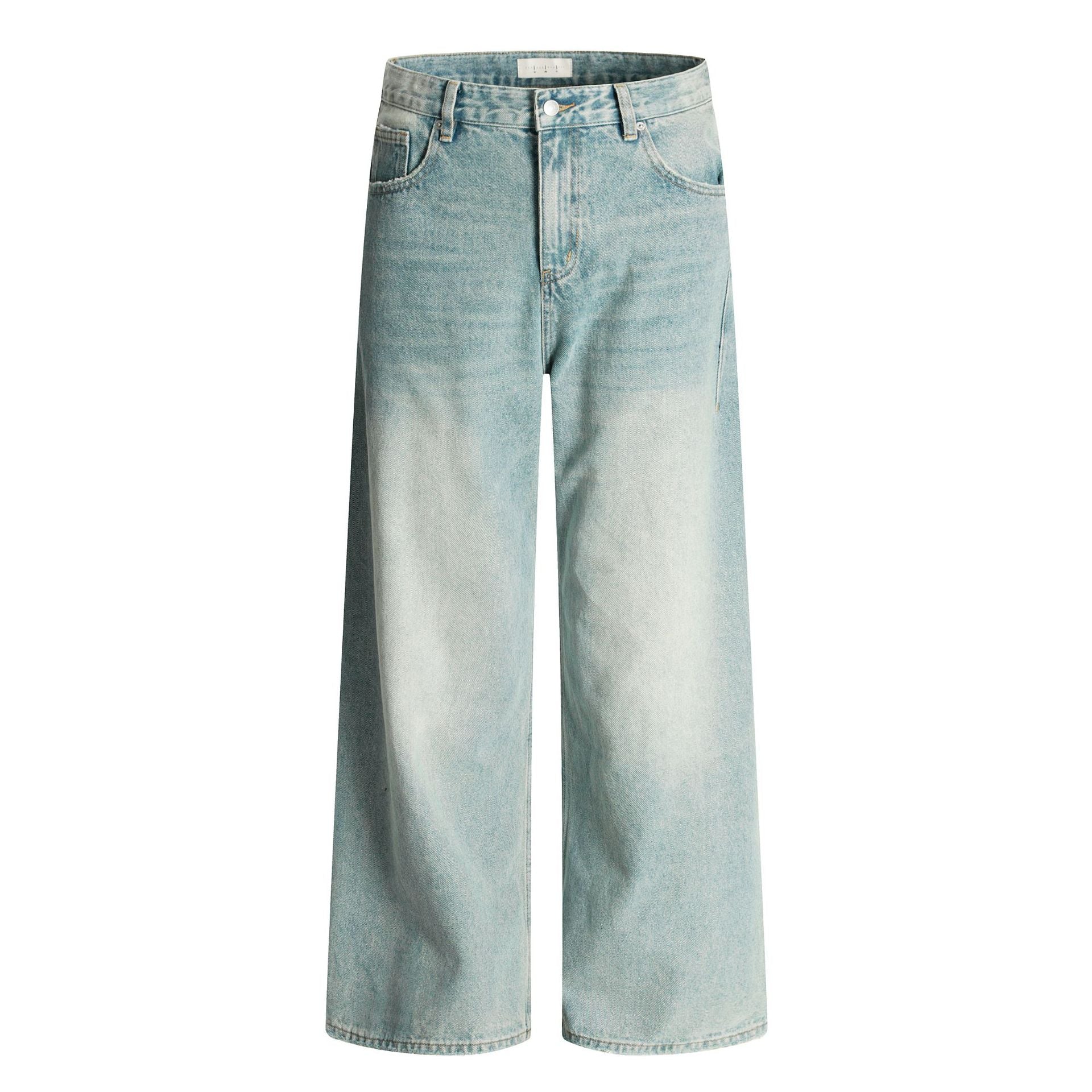 11KN Retro Cat Beard Loose and Skinny Jeans