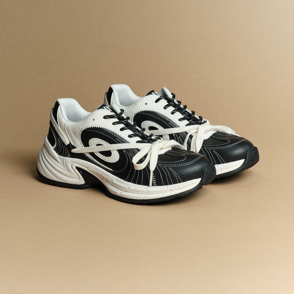 OLD ORDER Lace-Up Thick-Sole Running Sneaker