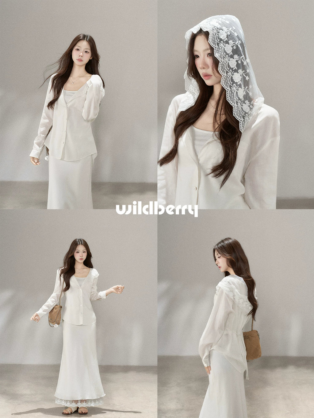 Wildberry Off-White -Piece Set Regular Fit Skirt