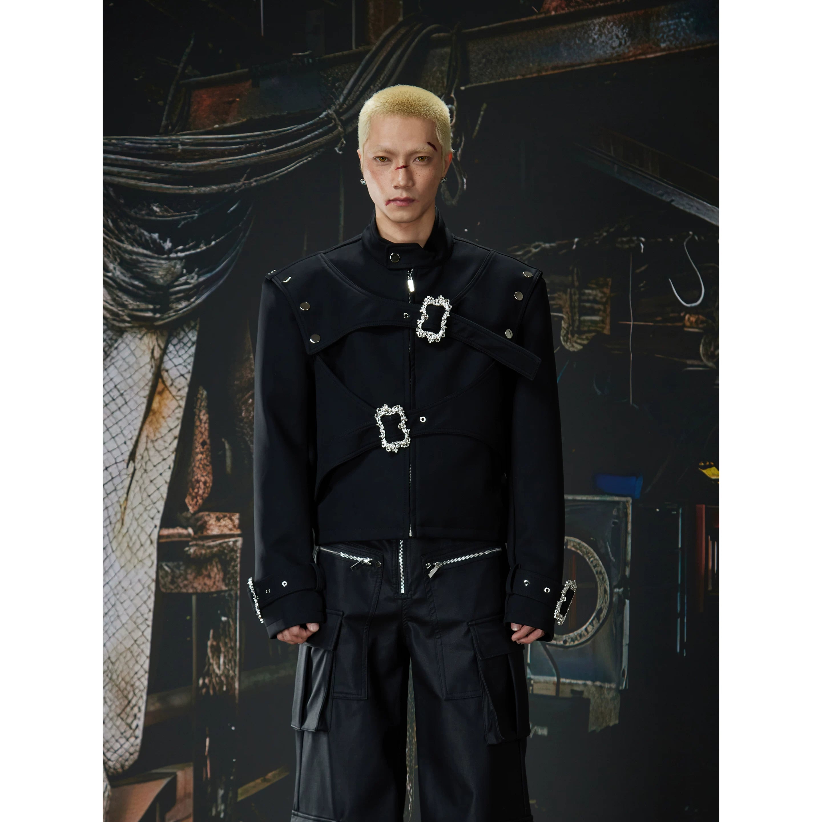 NUndeFineD Premium Sense Diablo Niche Short Leather Jacket