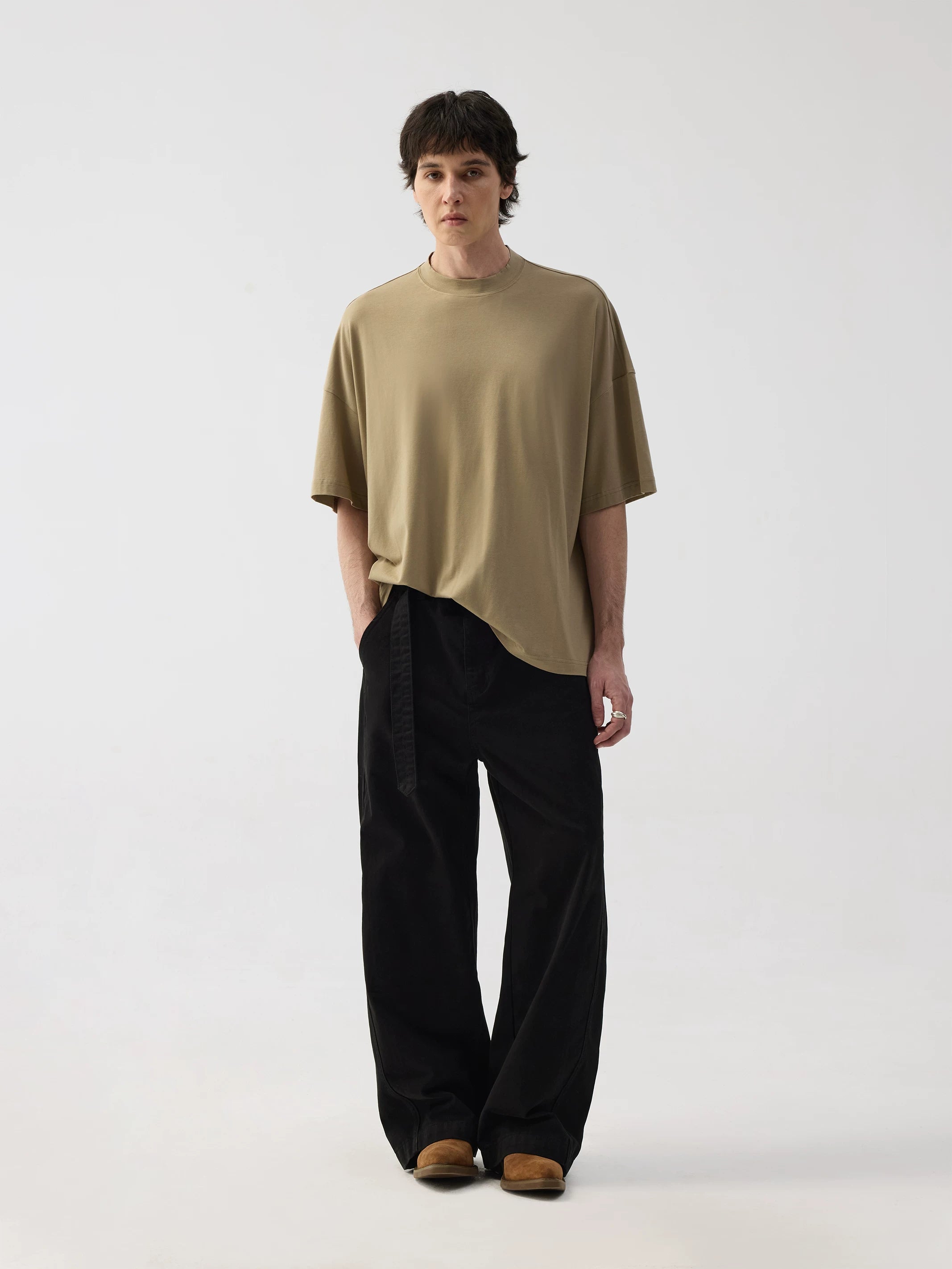 TERRAINCOGNITA Versatile Crew Neck Skin-friendly Casual Tee