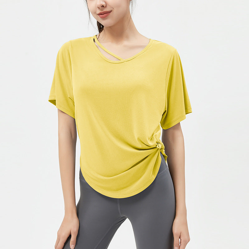 Athena Lulu Thin Yoga Clothes Breathable Running Fitness Blouse