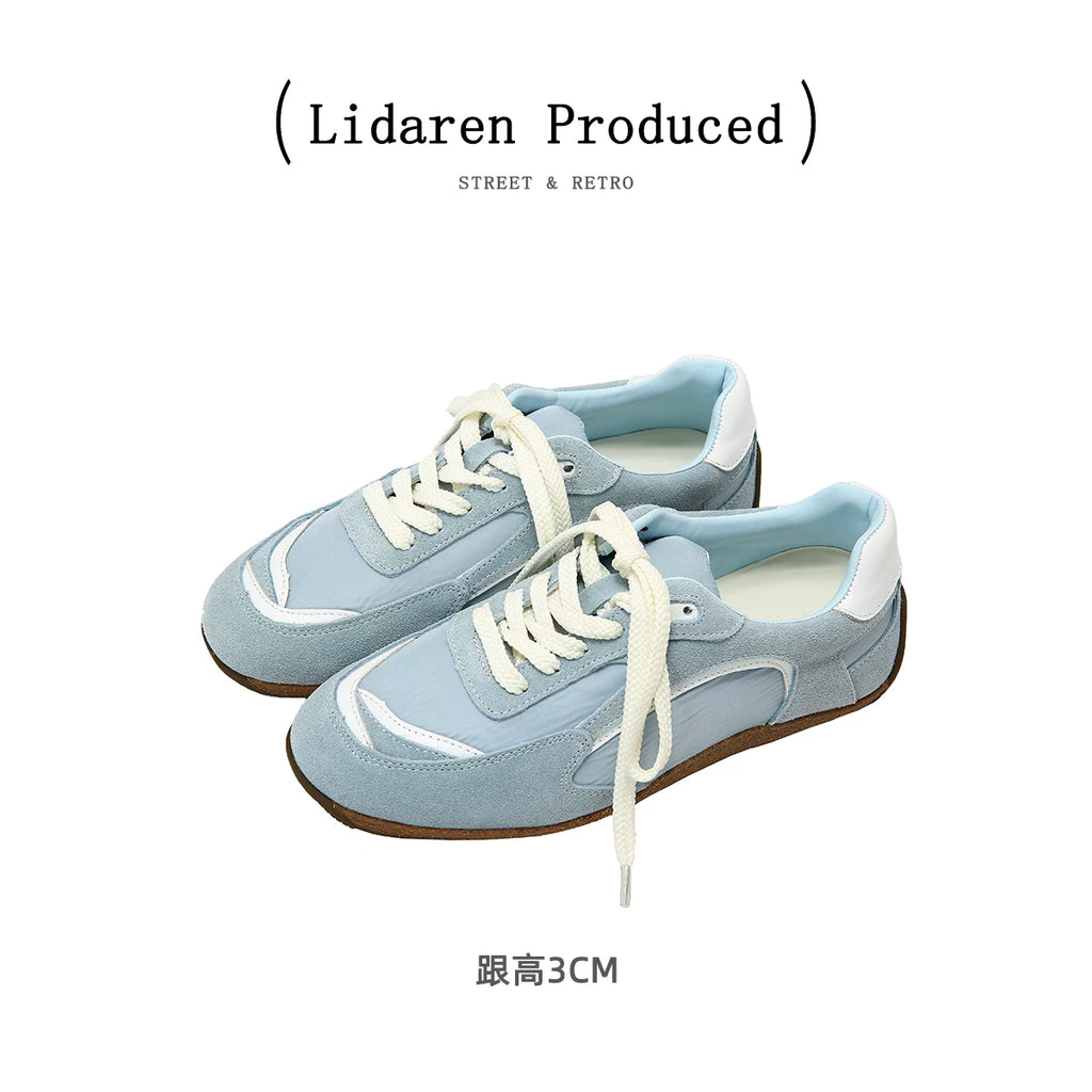 Lidaren Produced Suede Lace-Up Thick Sole Training Sneaker