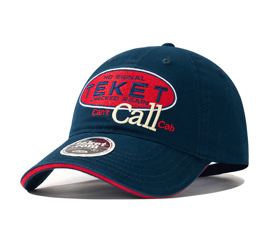 WASC Embroidered Color Block Cotton Baseball Cap
