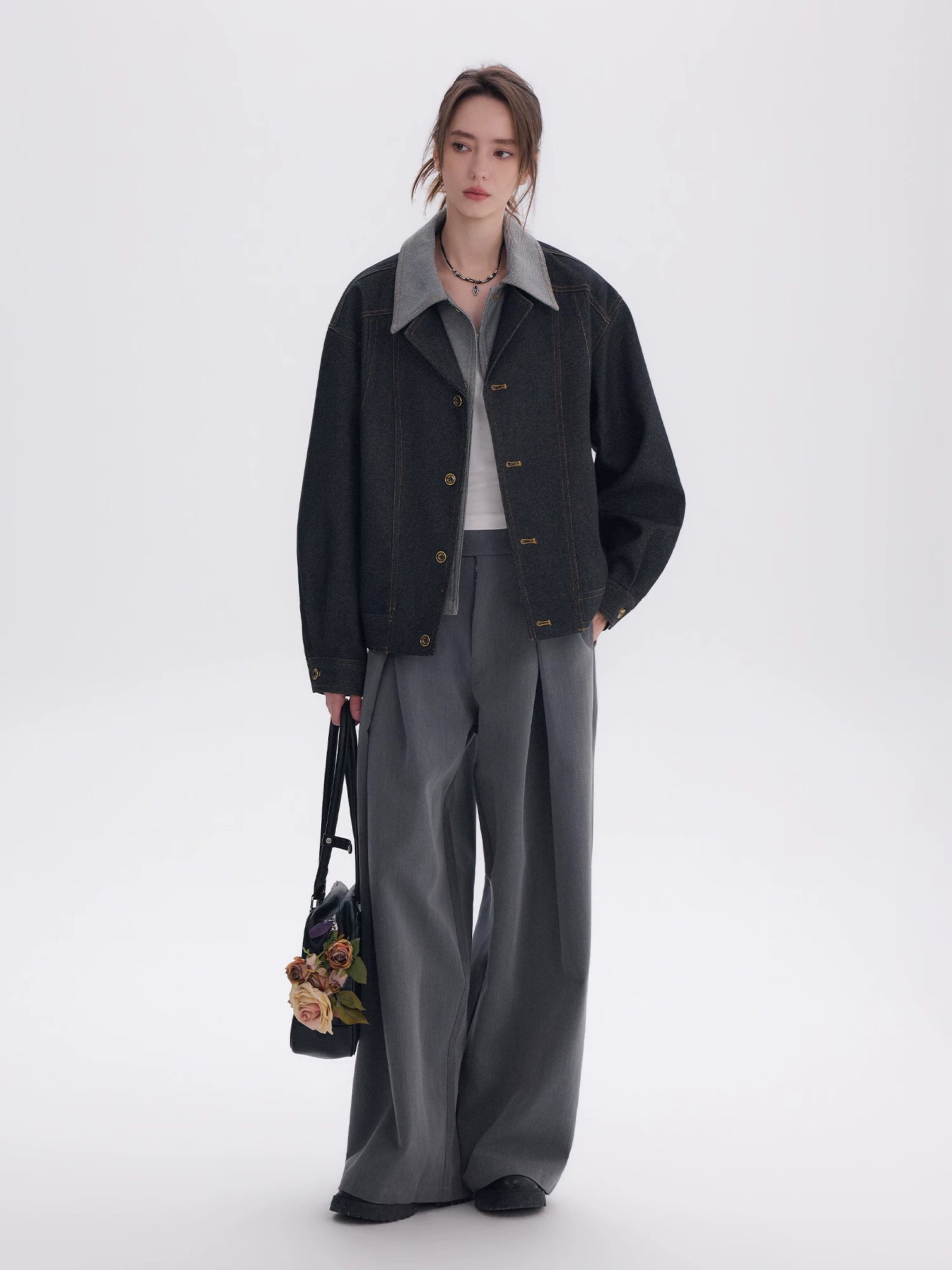 CHOR Fake Two-piece Casual Lapel Jacket