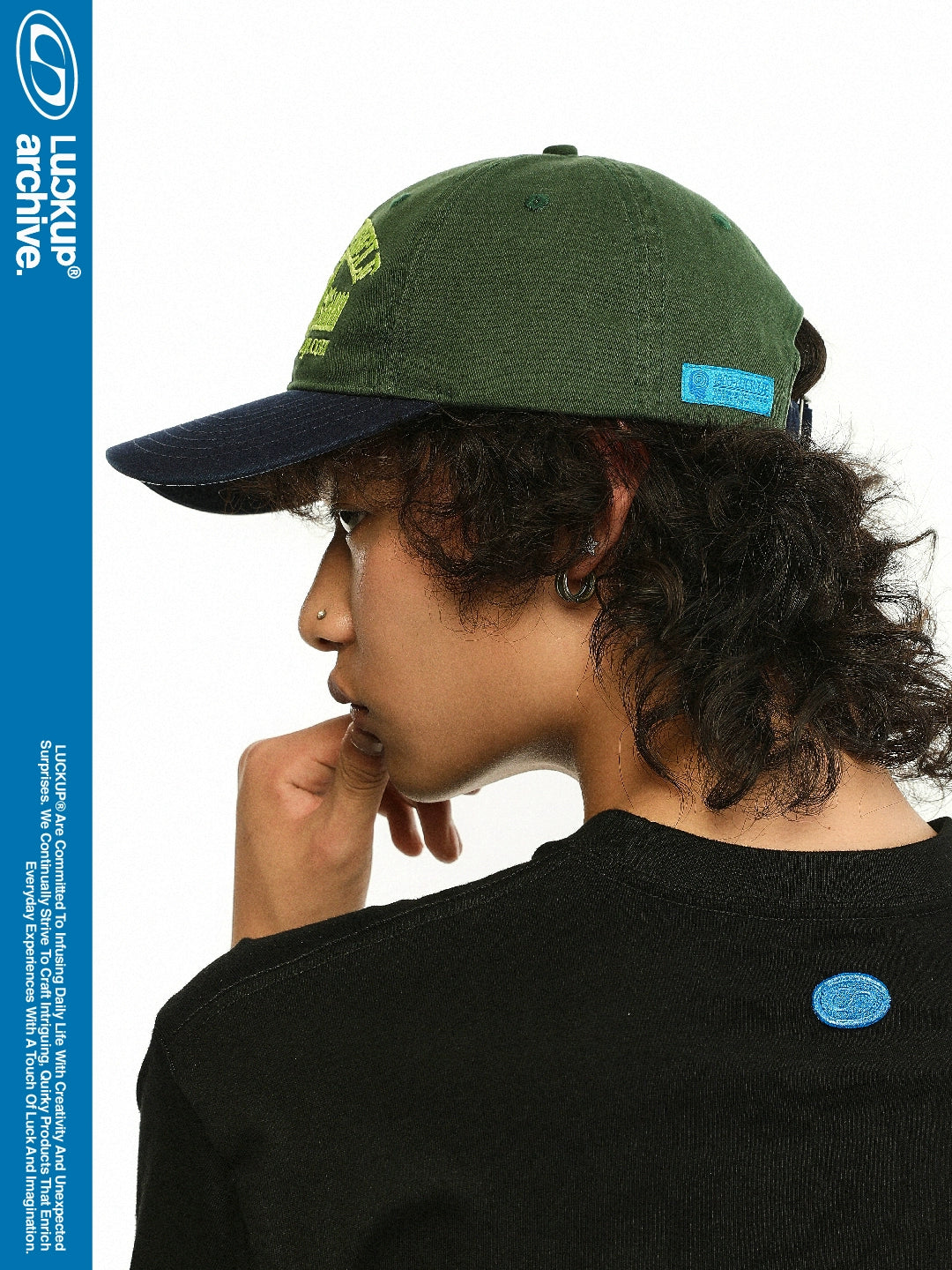 LUCKUP Snail Embroidery Color Matching Retro Baseball Cap