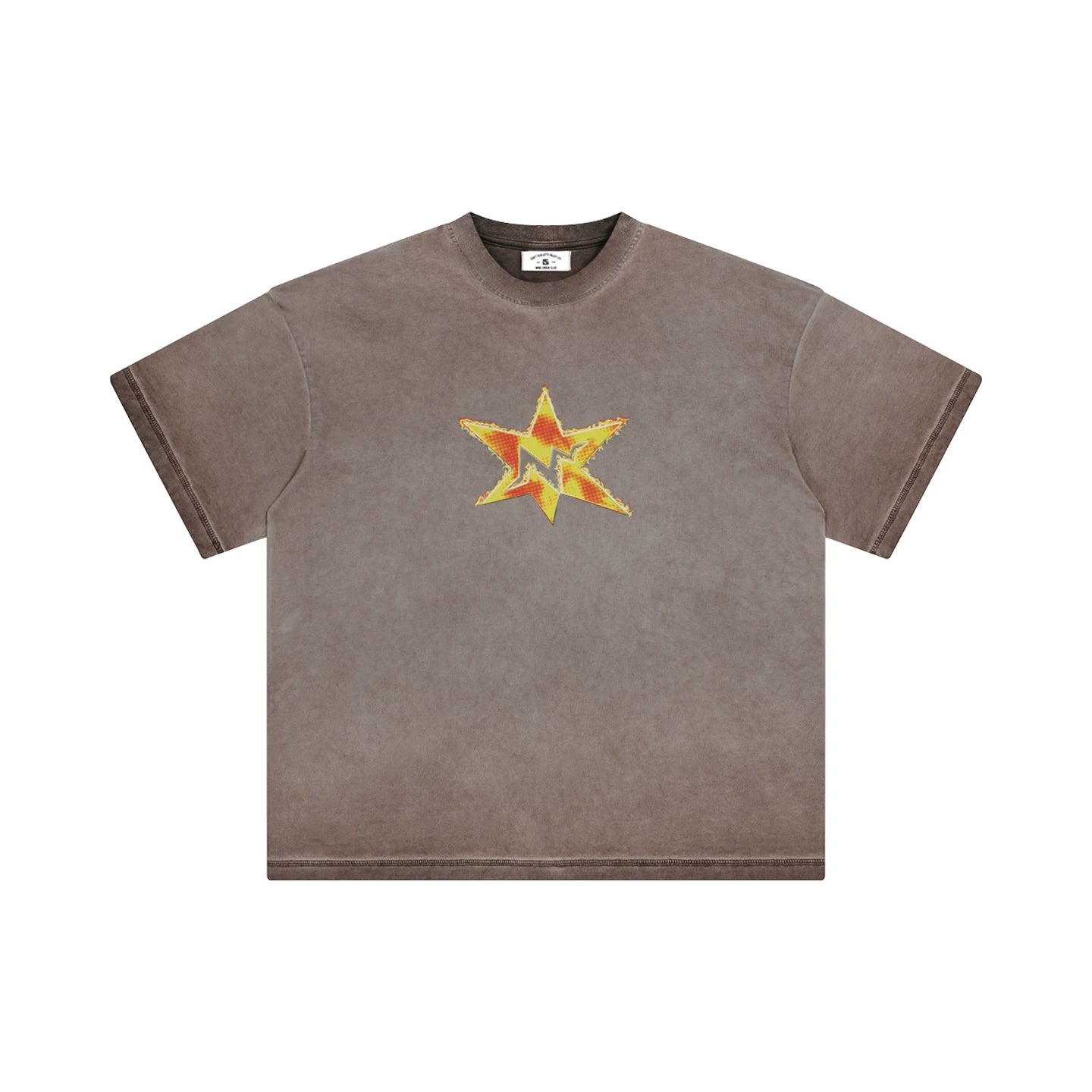 MindError Flame Star Print Gradual Change Tee