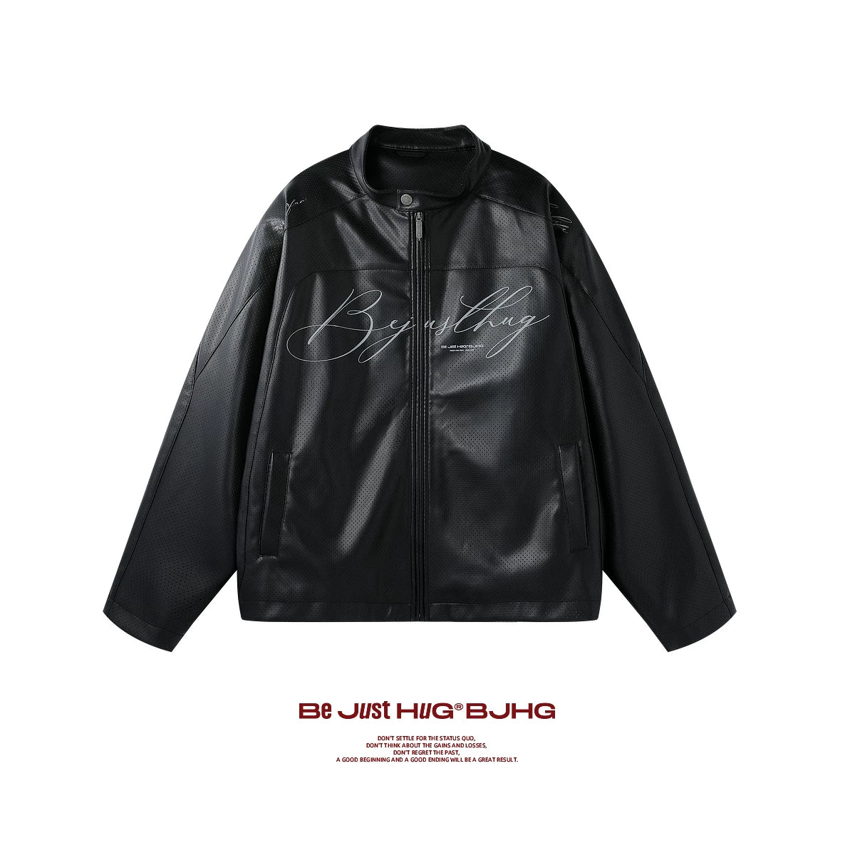 BJHG PU Leather Couple Biker Jacket
