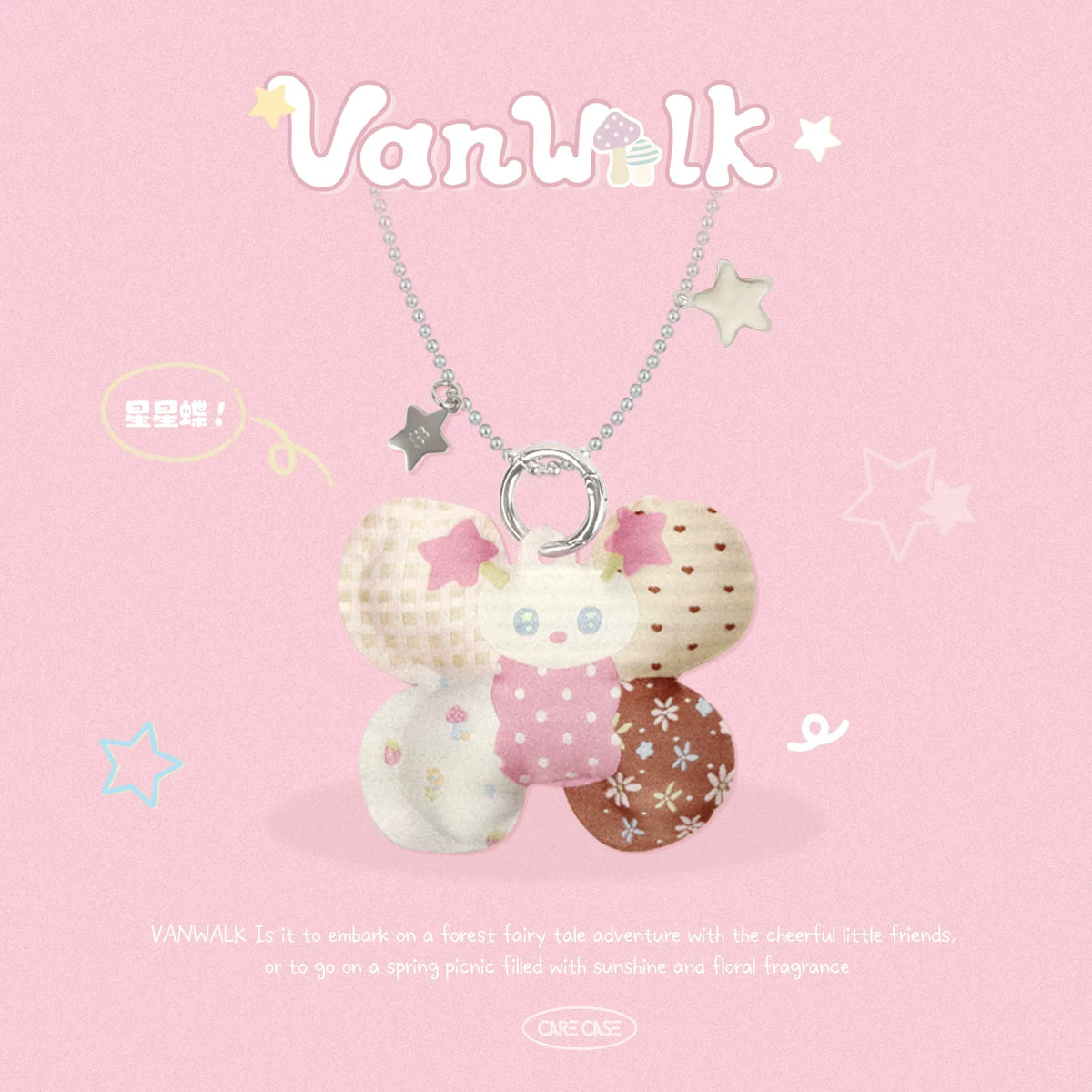 VANWALK Bear & Bunny Pendant Necklace