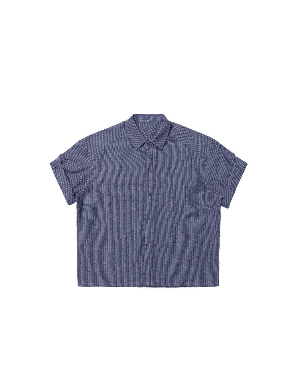 LIBERAFIT Striped Seersucker Relaxed Shirt