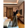 Pusumede Loose Wide-leg Slacks
