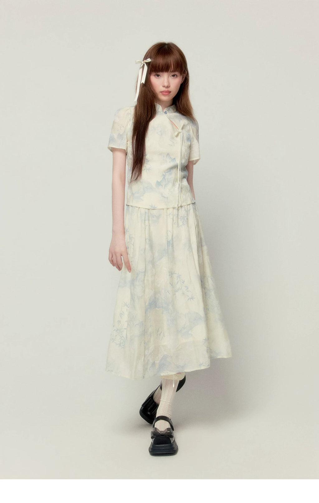 LOST FOREST New Chinese Versatile Suit Long Dress