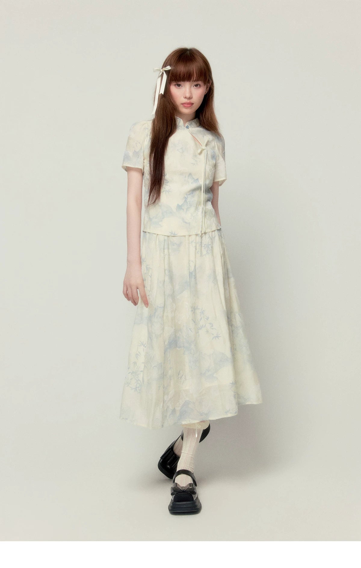 LOST FOREST New Chinese Versatile Suit Long Dress