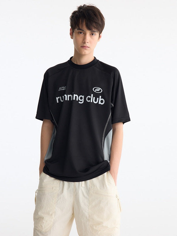 UNF Reflective Printing Splicing Contrasting Tee