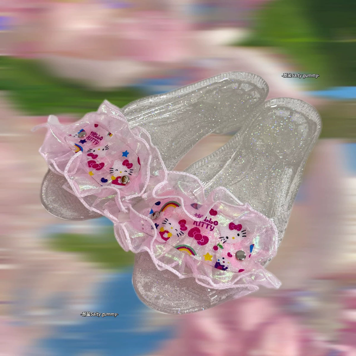 Salty gummy Jelly Platform Chunky Heel Sandal
