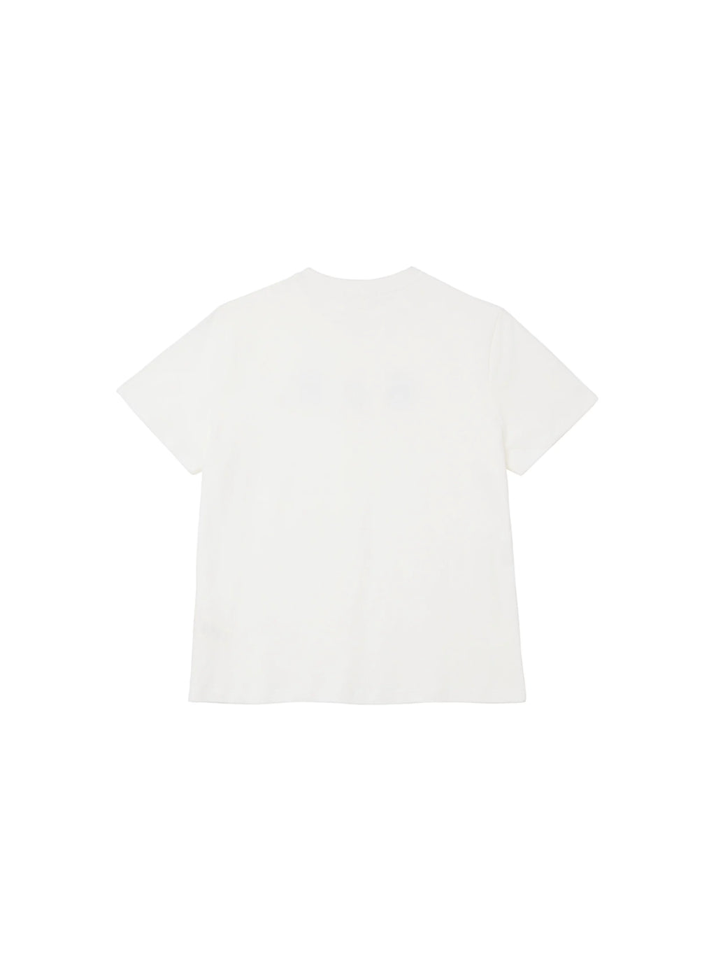 6CRAYON Box Neck Offset Panel Flock Print Tee