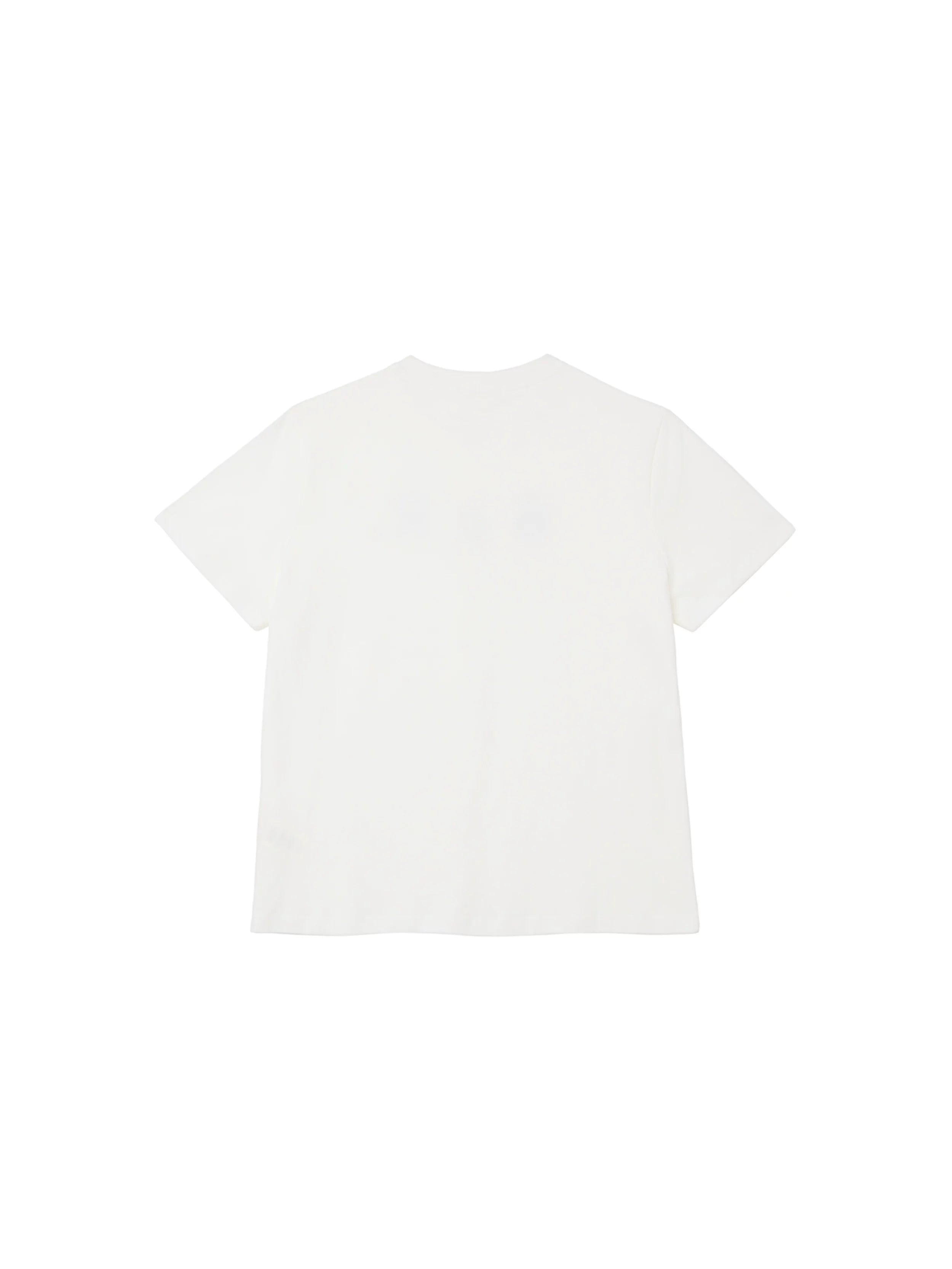 6CRAYON Box Neck Offset Panel Flock Print Tee