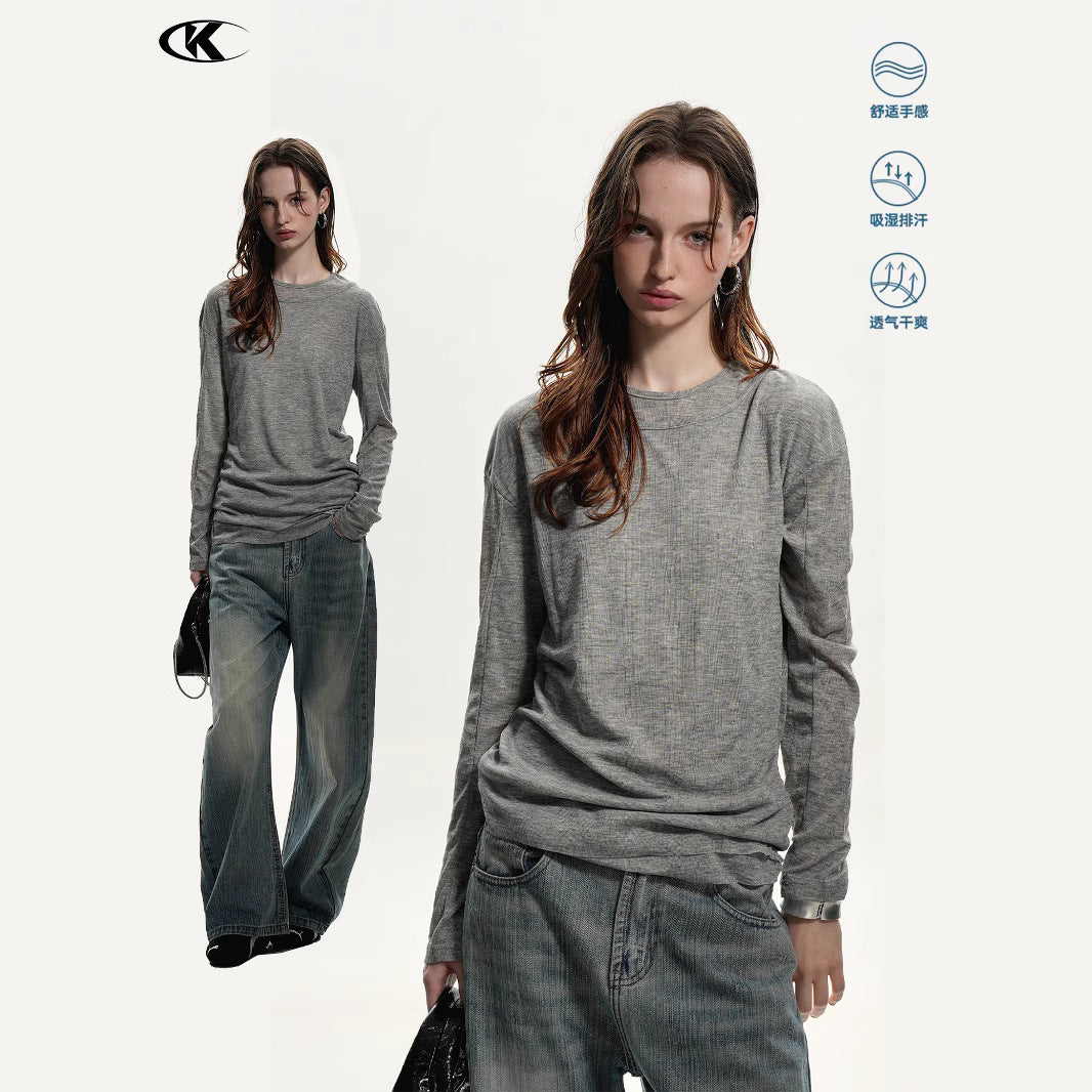11KN Parisian 220g Breathable Slim Fit Long-Sleeve Tee