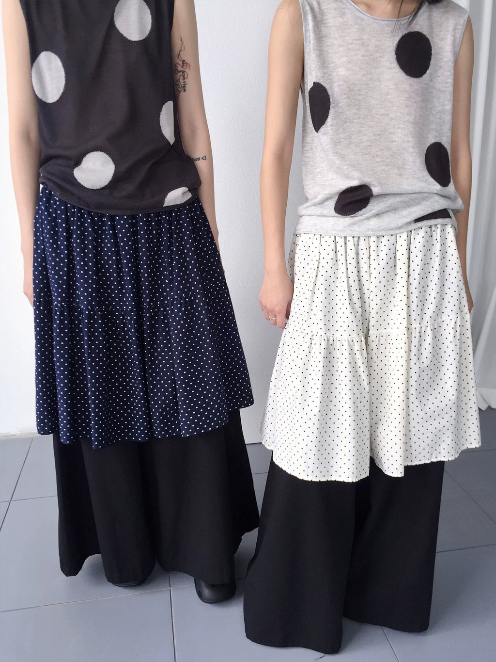 3months Polka Dot 260g Breathable Wide-Leg Pants