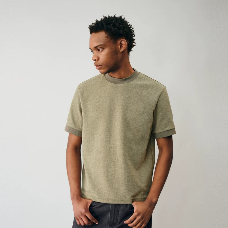 NONRADICAL Yarn-Dyed Textured Breathable Tee