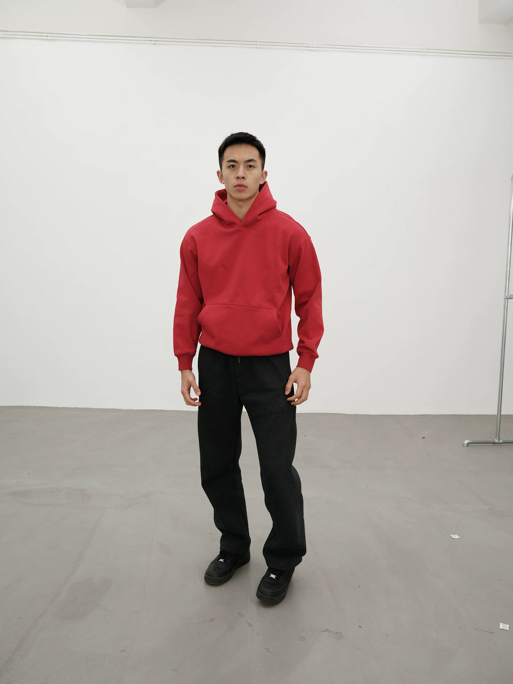 GTAL Solid Color Fleece Casual Hooded Sweater