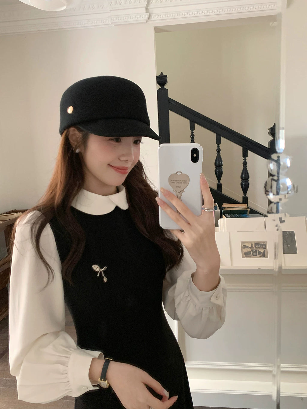 Even Korean Exquisite Simple Fake Two Waist Dress