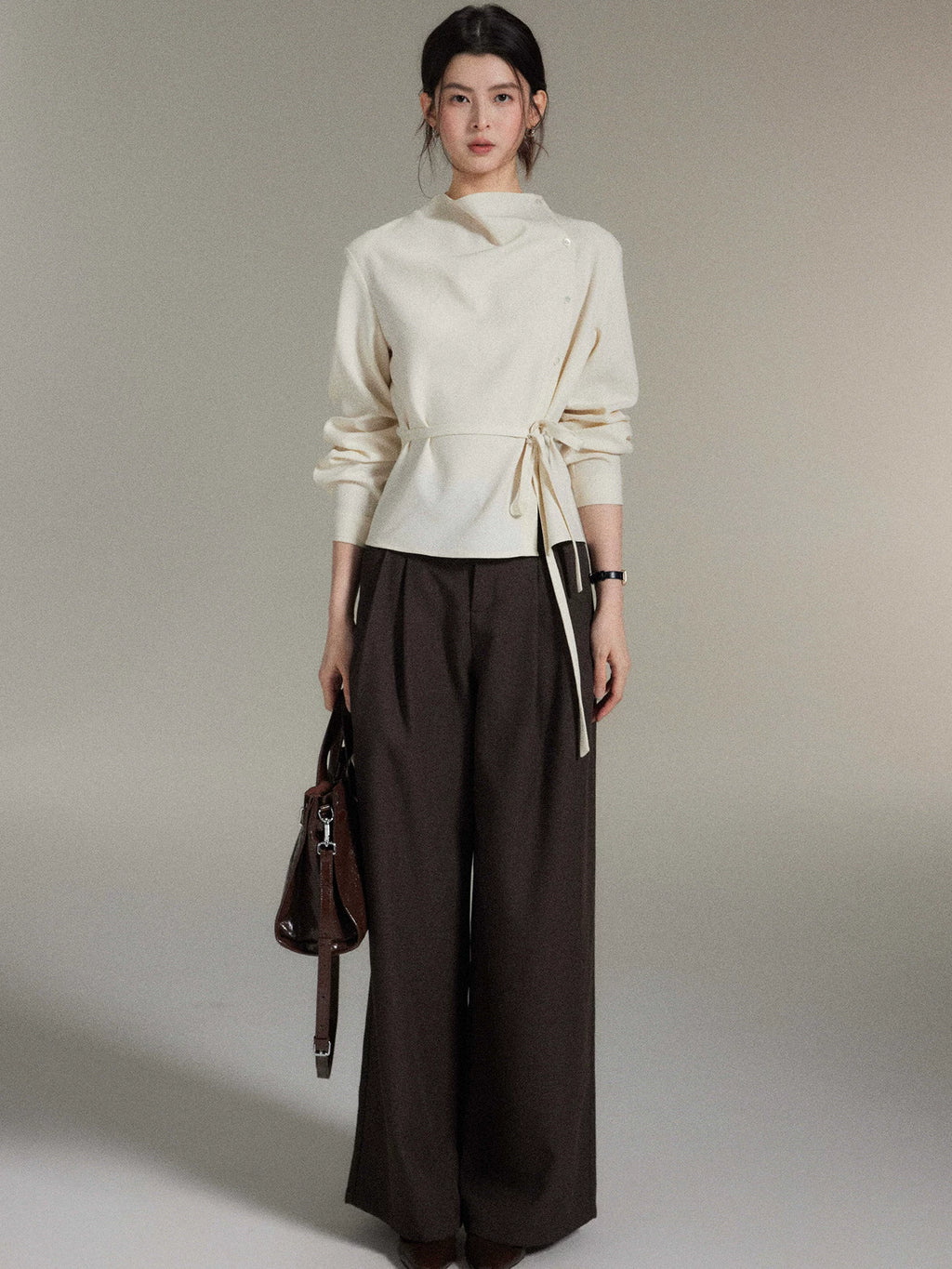 TYANG Simple Strap Waist High-end Shirt