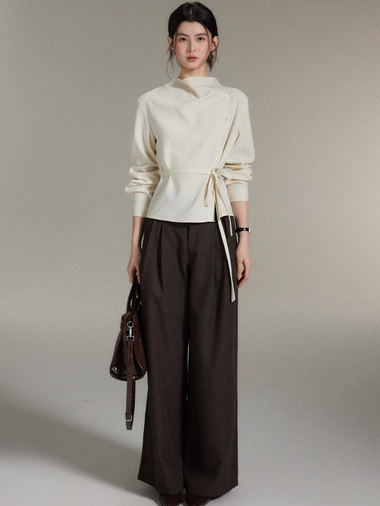 TYANG Simple Strap Waist High-end Shirt