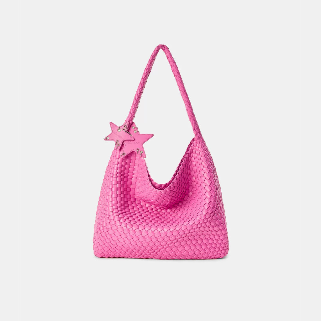 ECODAY Blue Woven Faux Leather Tote