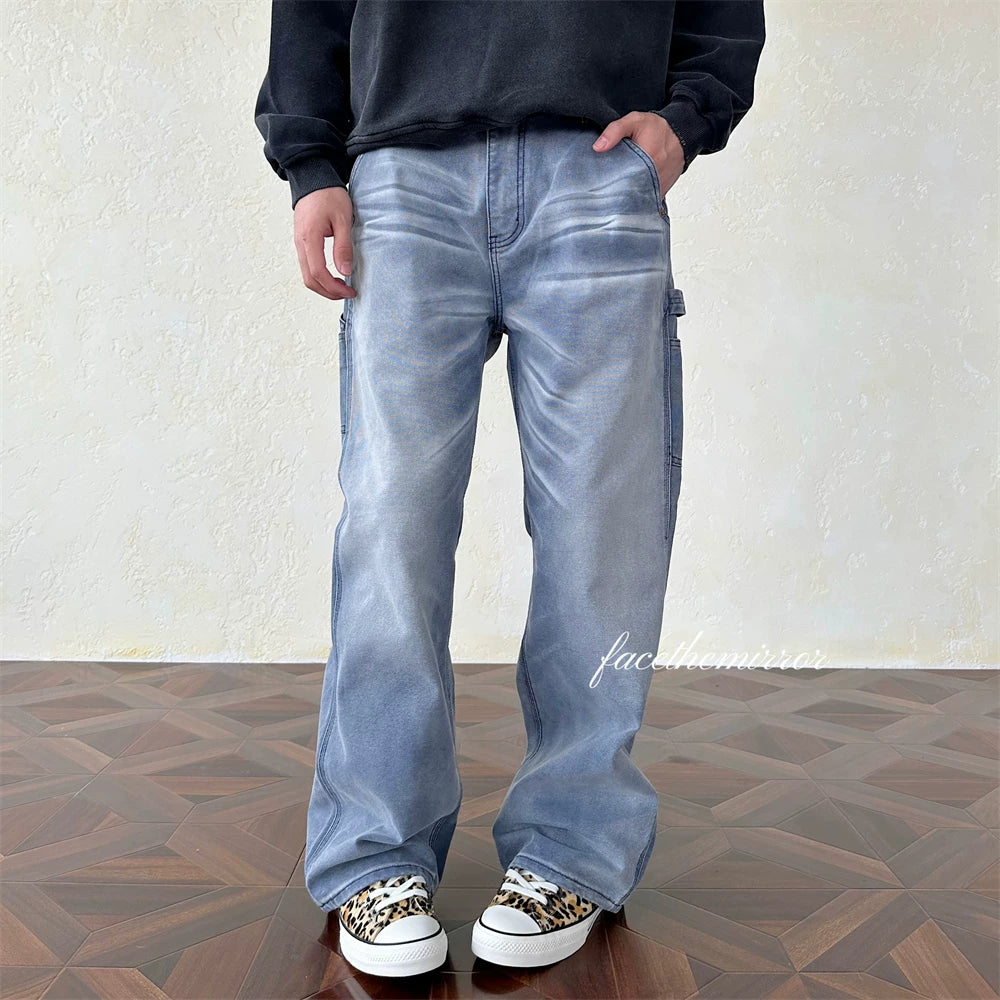 Face the mirror FTM Heavyweight 450g Washed Straight Carpenter Pants