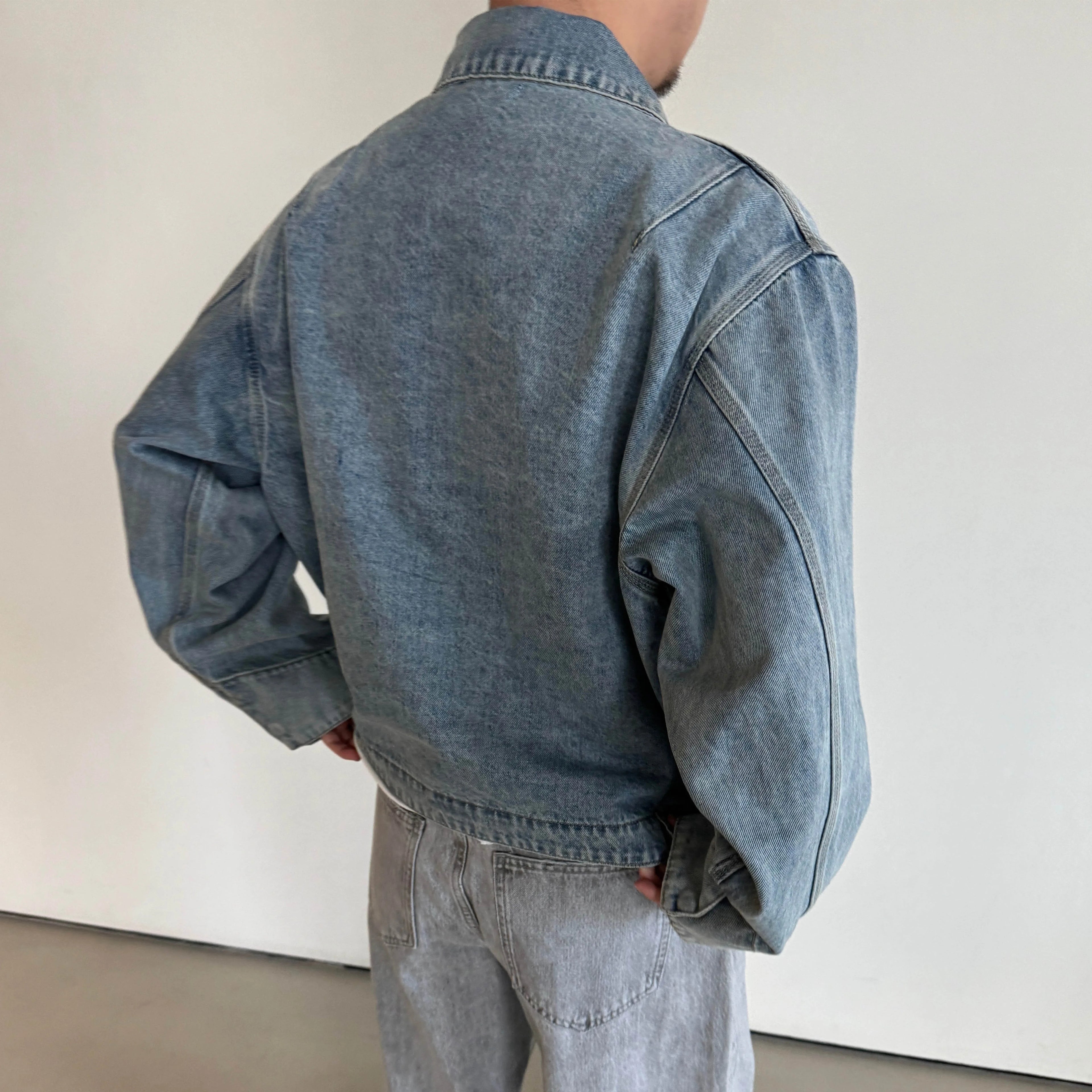 Anniehall Washed Old Blue Detroit Denim Jacket