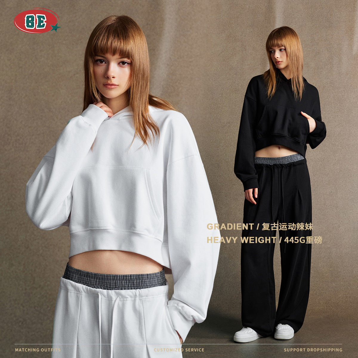 BE Large Pocket Hooded Sweater Short