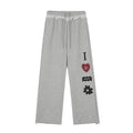 Nariele Fun Print Straight Casual Pants