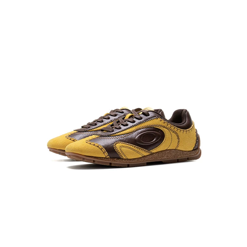 OLD ORDER Leather Retro Thin-Sole Sneaker