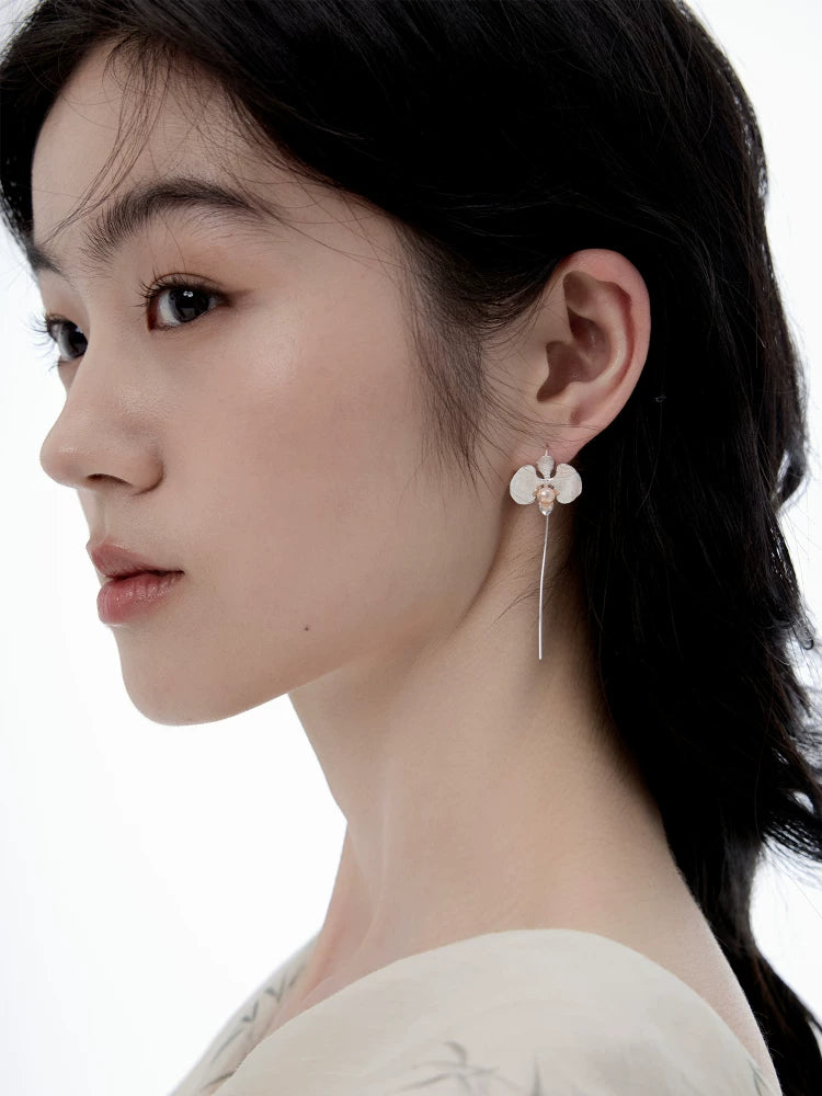 NO SOLUTION Phalaenopsis Flower Stud Earrings