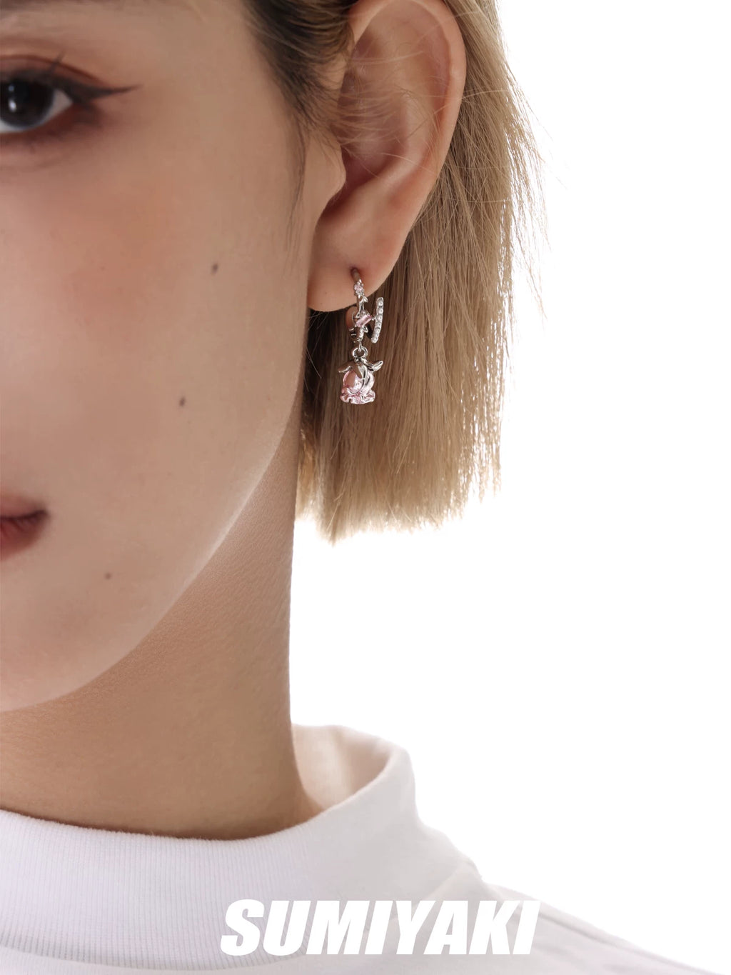 SUMIYAKI Sterling Silver Pearl Stud Earrings