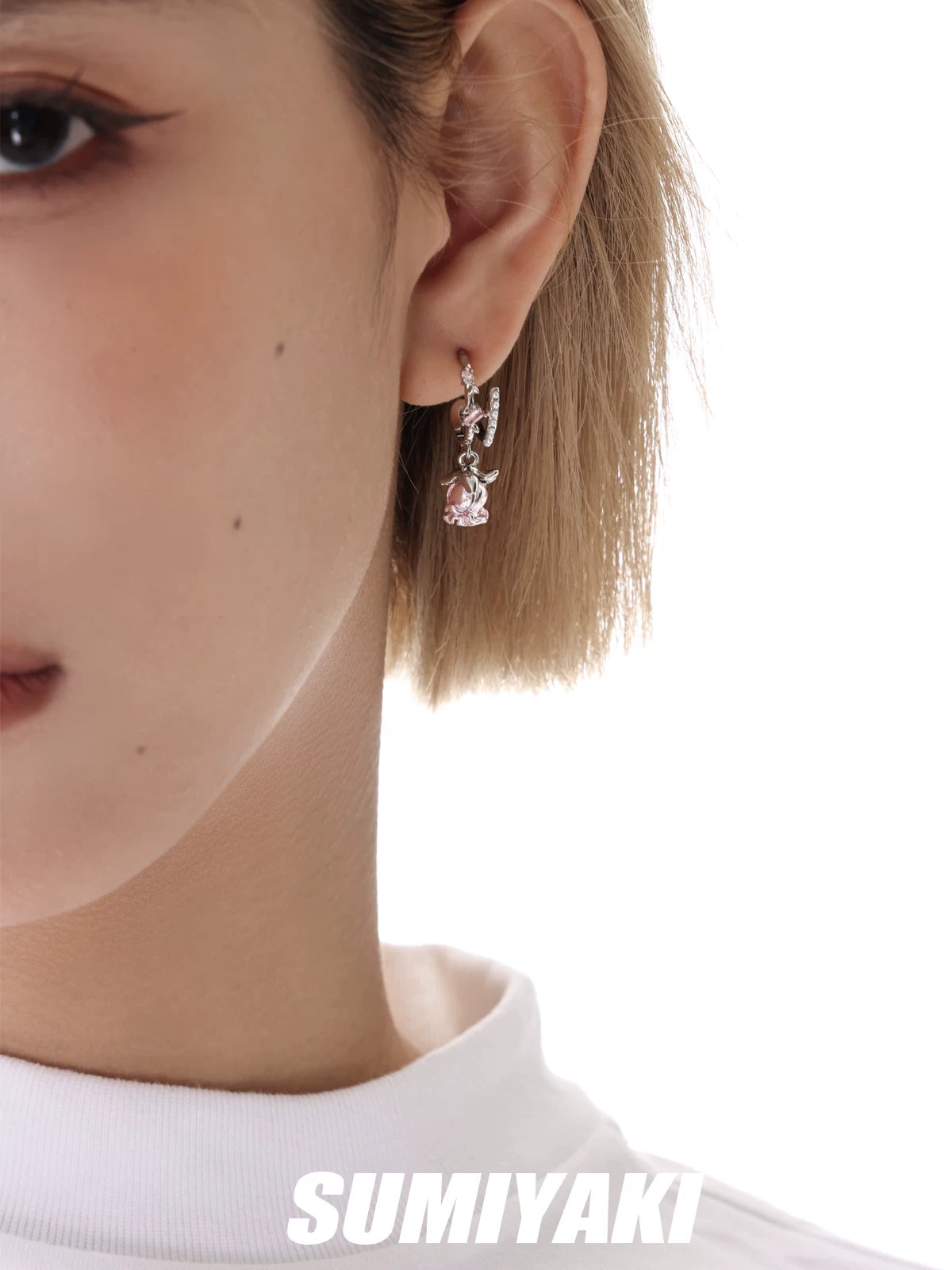 SUMIYAKI Sterling Silver Pearl Stud Earrings