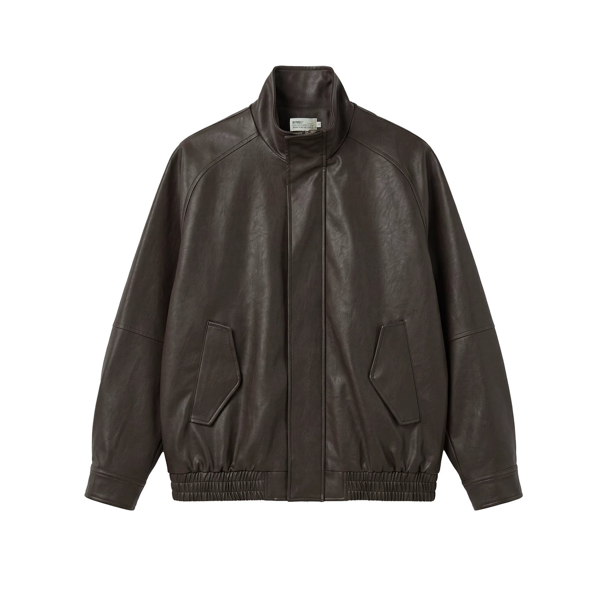 BUTTBILL Vintage Motorcycle PU Leather Loose Jacket